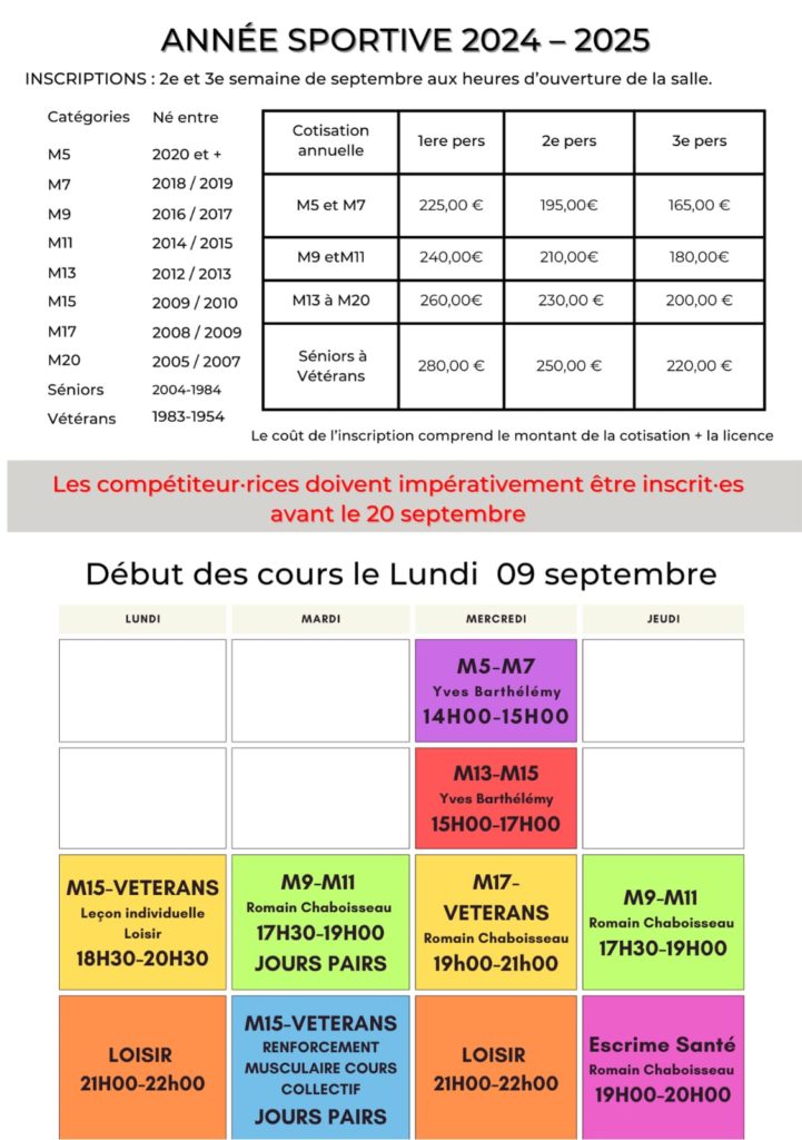 EMPLOI DU TEMPS 2024-2025